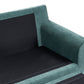 Right Hand Velvet Corner Sofa Teal ELVENES