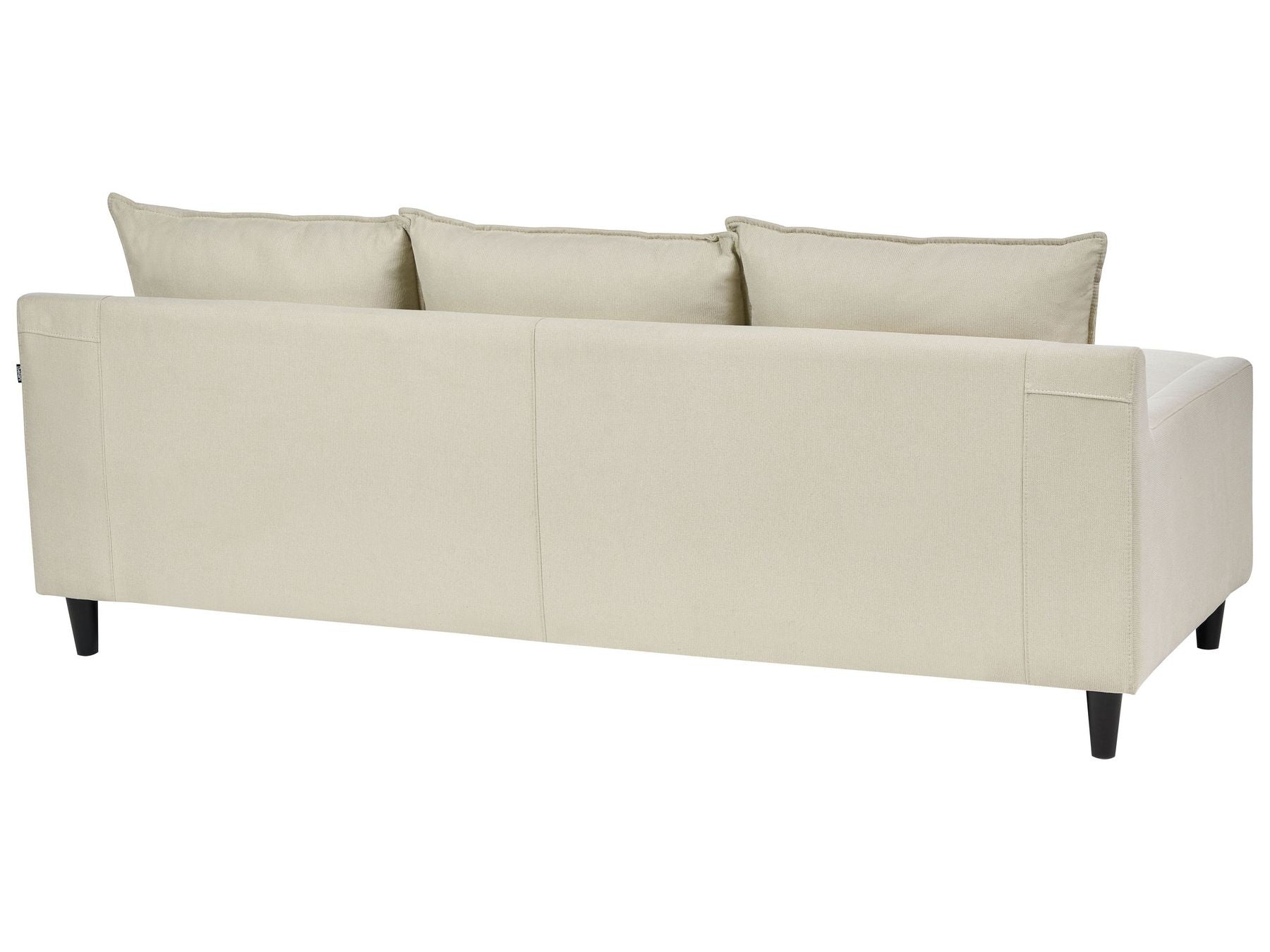 Left Hand Fabric Corner Sofa Light Beige ELVENES