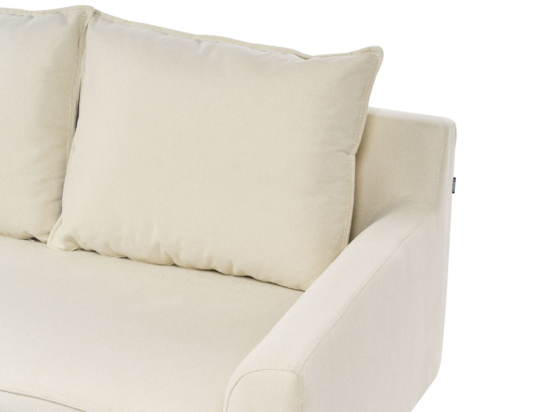 Left Hand Fabric Corner Sofa Light Beige ELVENES