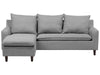 Right Hand Fabric Corner Sofa Light Grey ELVENES