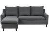 Right Hand Fabric Corner Sofa Dark Grey ELVENES