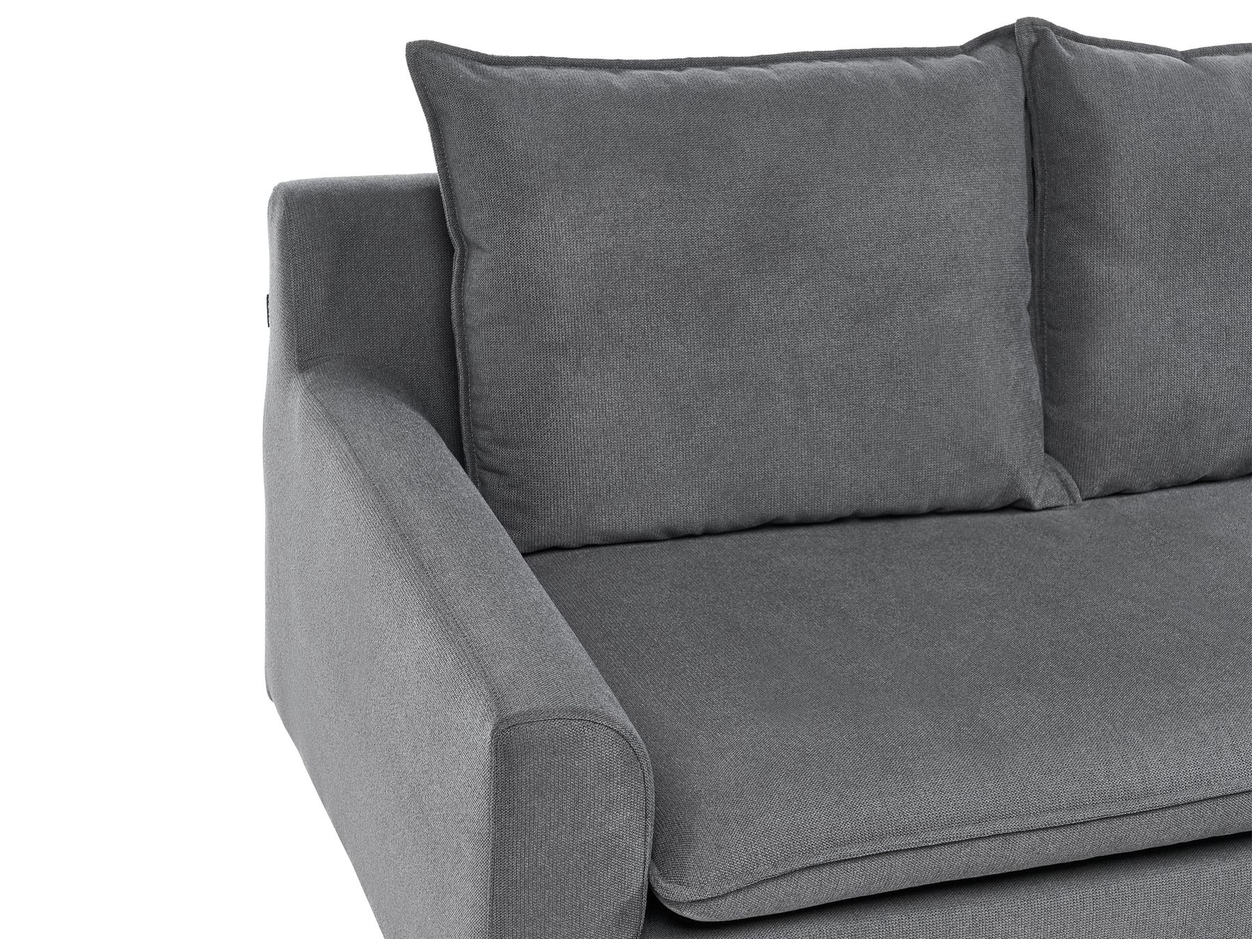 Right Hand Fabric Corner Sofa Dark Grey ELVENES