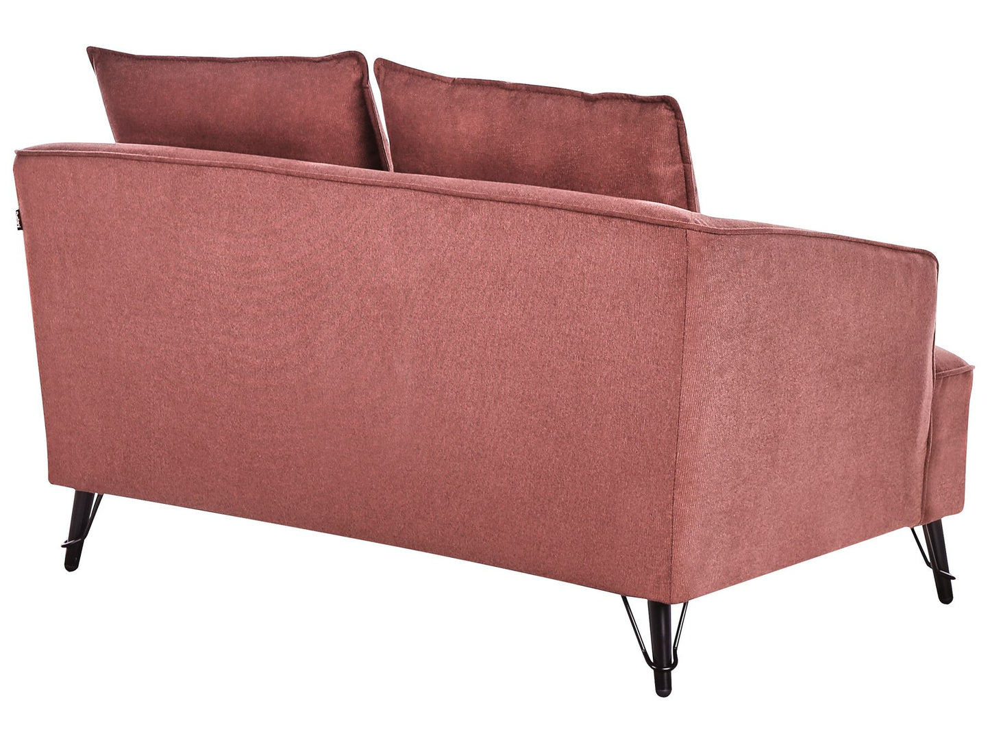 2 Seater Fabric Sofa Burgundy HOBRO