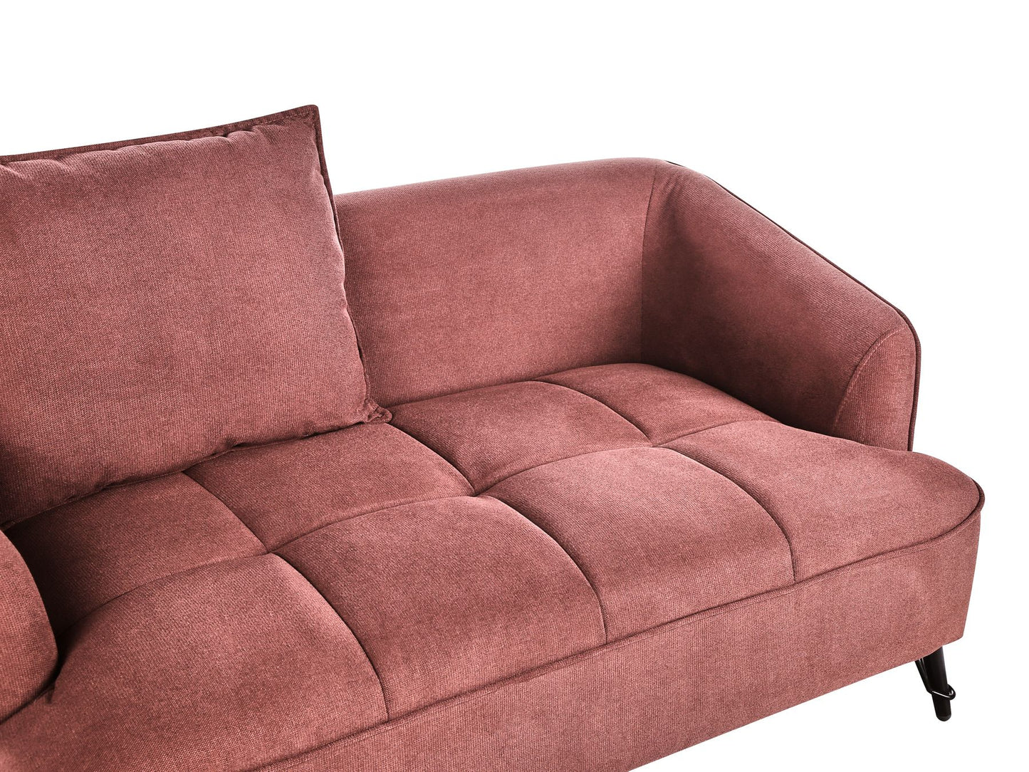 2 Seater Fabric Sofa Burgundy HOBRO