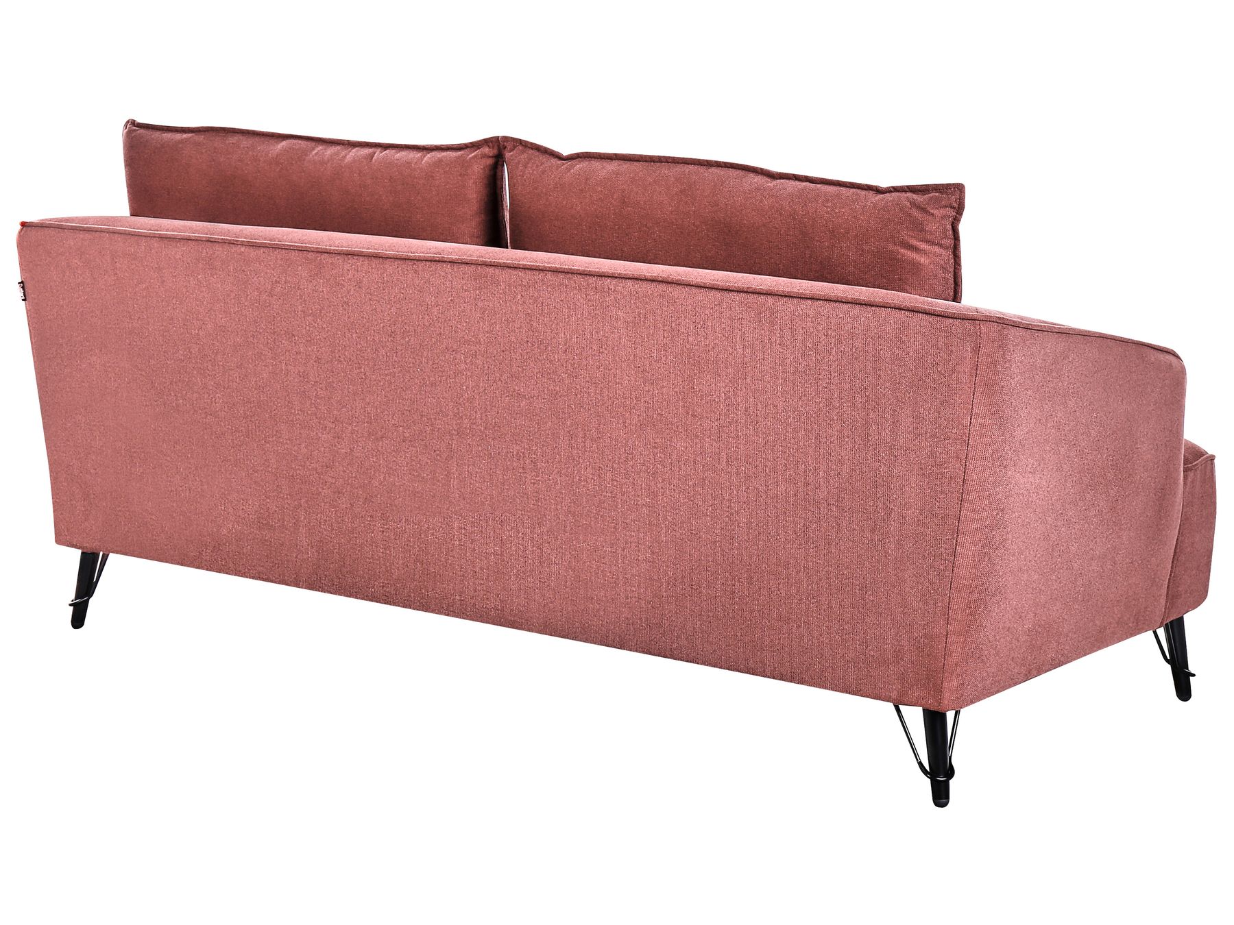 3 Seater Fabric Sofa Burgundy HOBRO