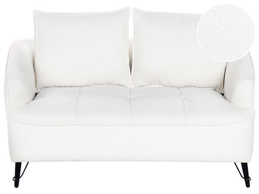 2 Seater Boucle Sofa White HOBRO