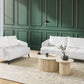 2 Seater Boucle Sofa White HOBRO