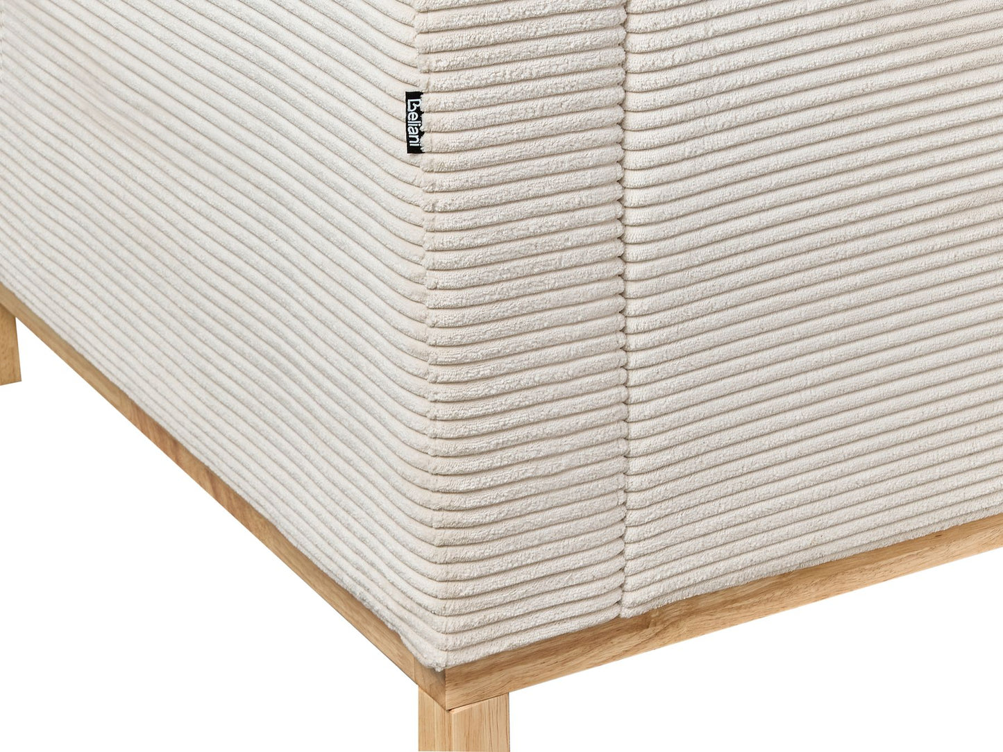 Right Hand Jumbo Cord Corner Sofa Light Beige SIGGARD