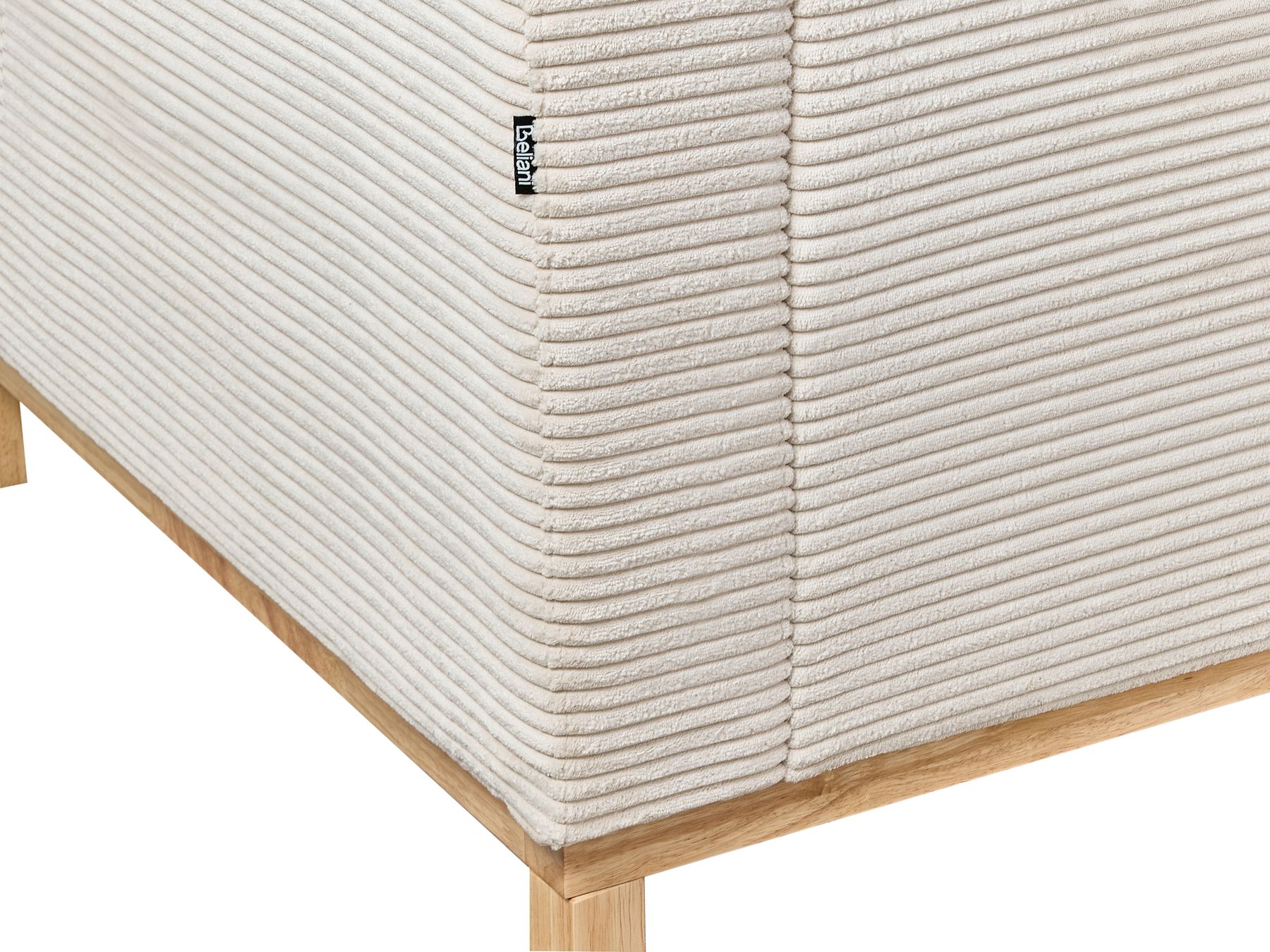 Right Hand Jumbo Cord Corner Sofa Light Beige SIGGARD