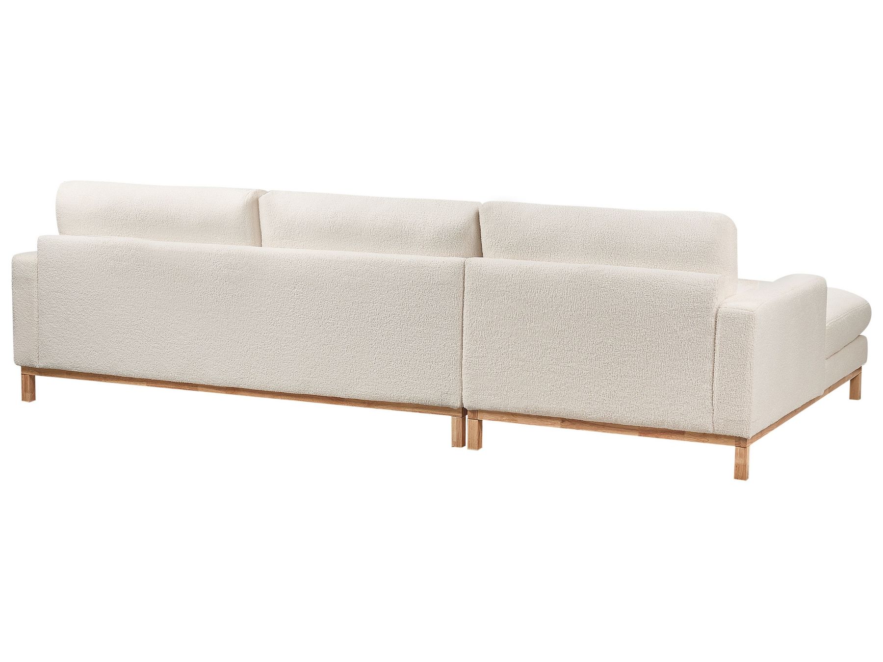 Right Hand Boucle Corner Sofa White SIGGARD