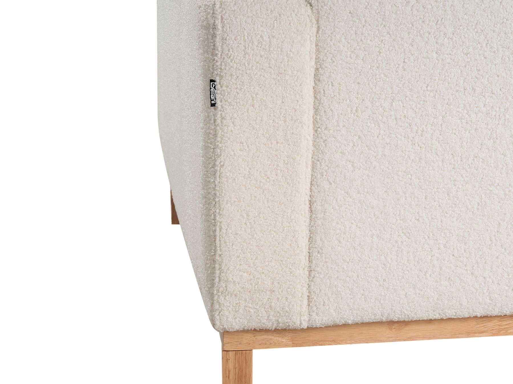 Right Hand Boucle Corner Sofa White SIGGARD