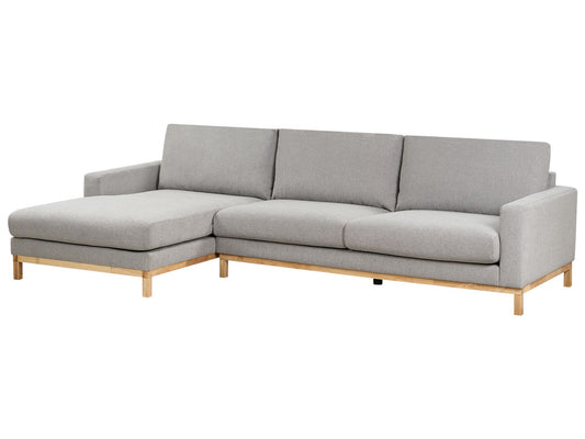 Right Hand Fabric Corner Sofa Grey SIGGARD