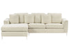 Right Hand Fabric Corner Sofa Beige OSLO