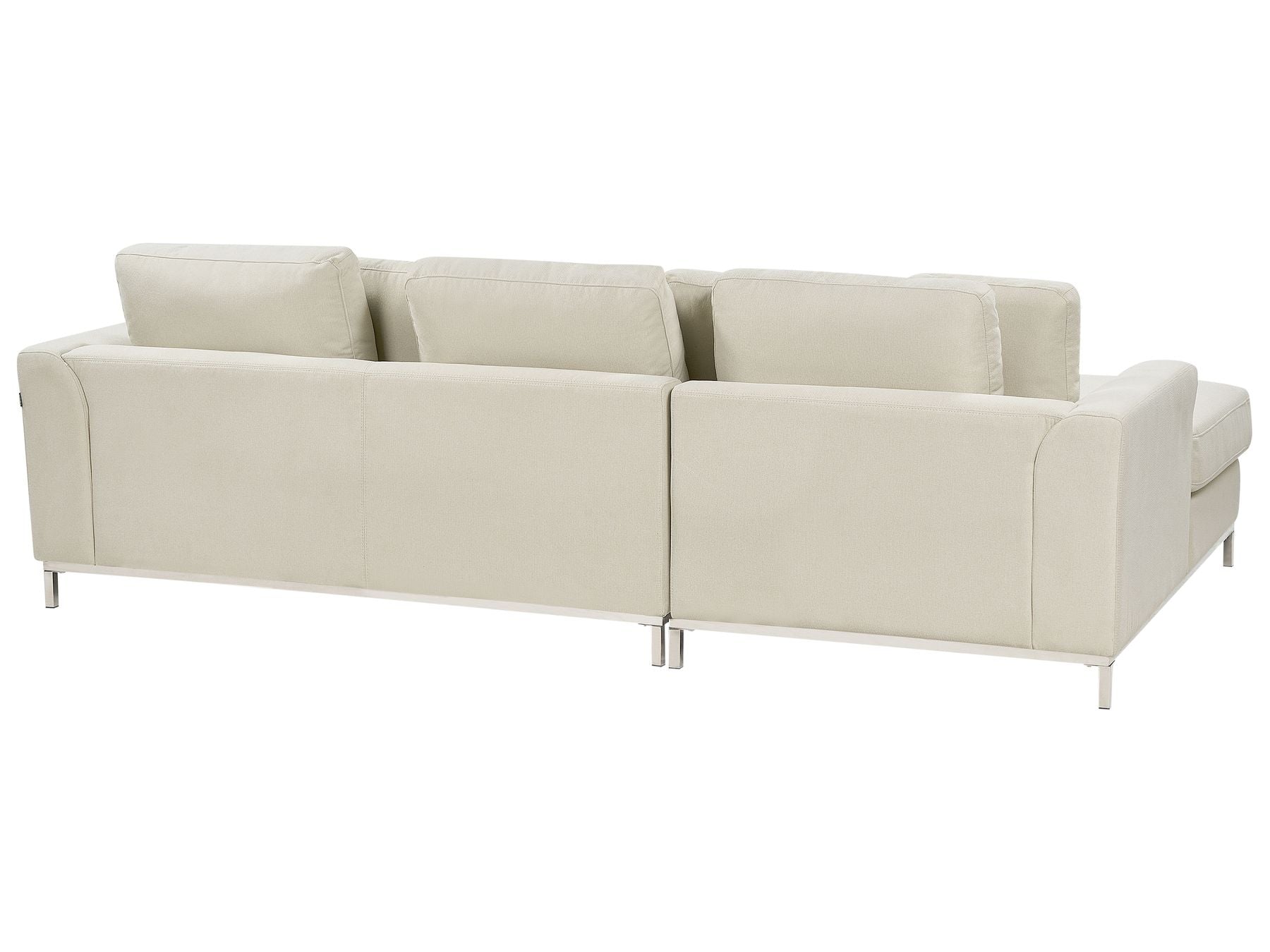Right Hand Fabric Corner Sofa Beige OSLO