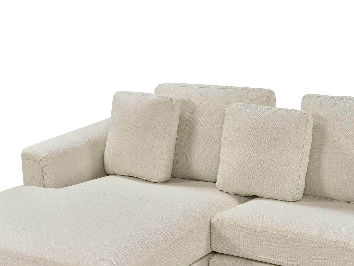 Right Hand Fabric Corner Sofa Beige OSLO