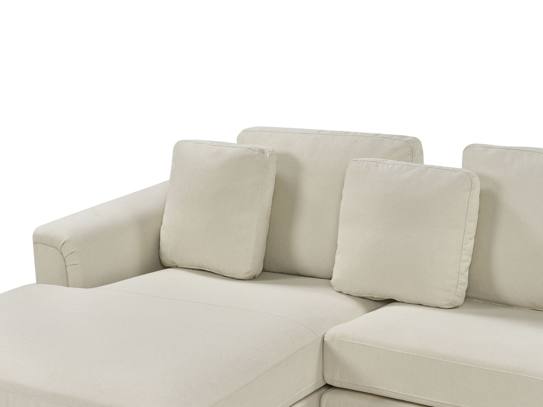 Right Hand Fabric Corner Sofa Beige OSLO