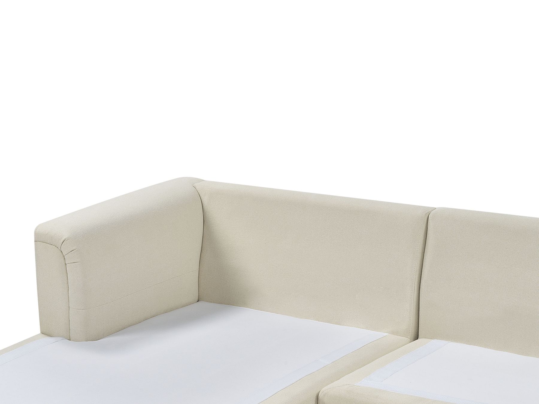 Right Hand Fabric Corner Sofa Beige OSLO