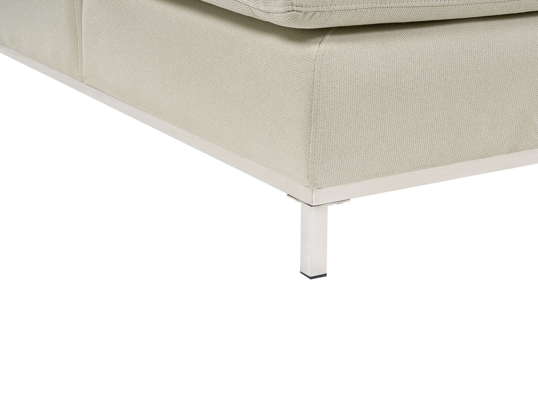 Right Hand Fabric Corner Sofa Beige OSLO