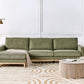 Right Hand Jumbo Cord Corner Sofa Green SIGGARD