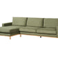 Right Hand Jumbo Cord Corner Sofa Green SIGGARD