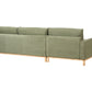 Right Hand Jumbo Cord Corner Sofa Green SIGGARD