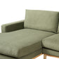 Right Hand Jumbo Cord Corner Sofa Green SIGGARD