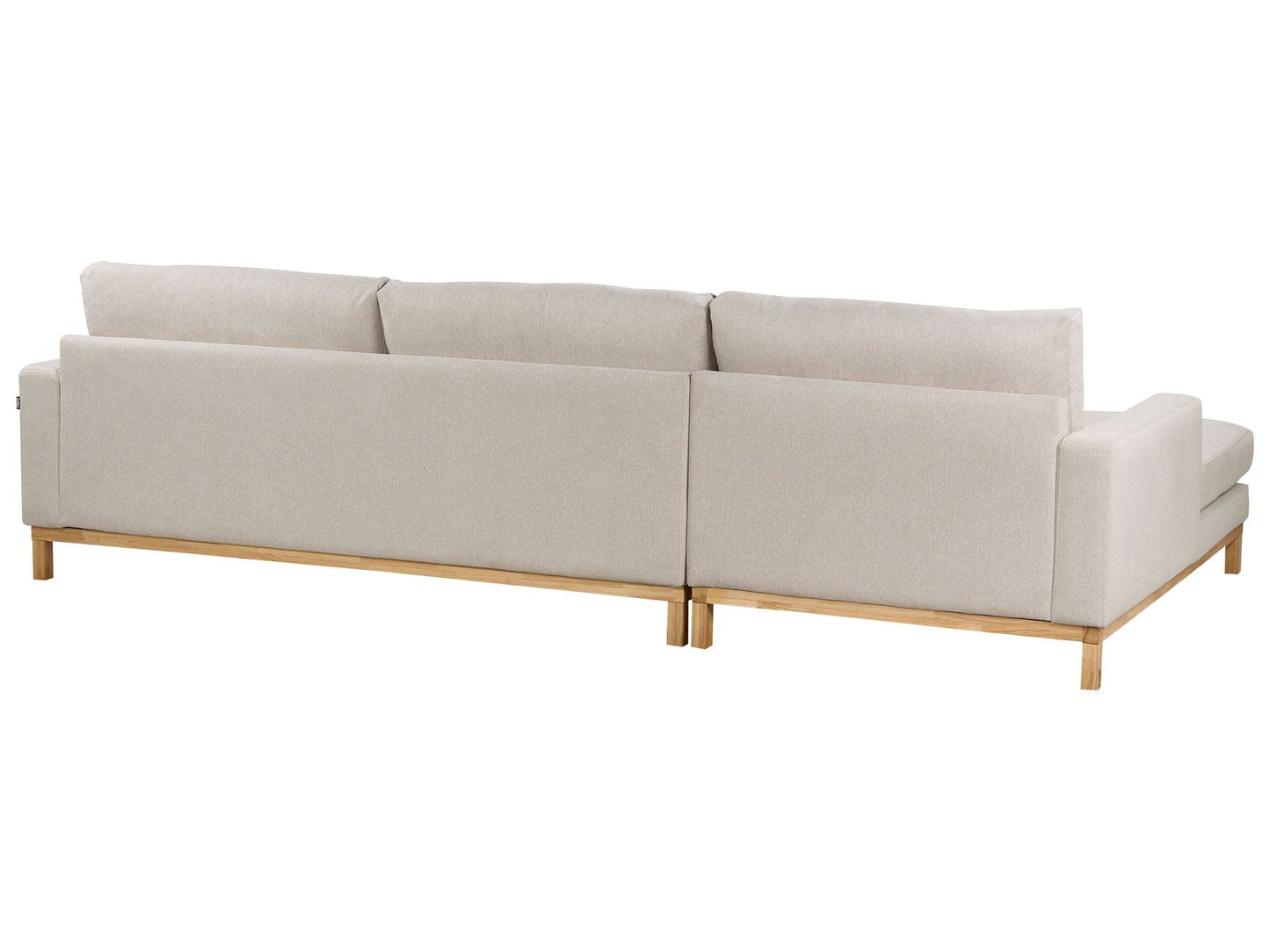 Right Hand Fabric Corner Sofa Beige SIGGARD