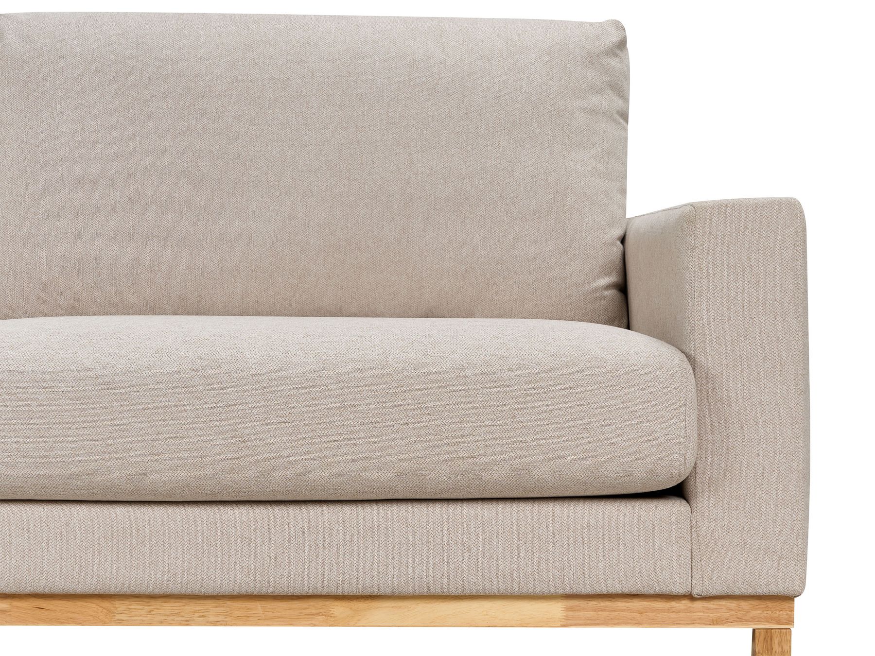 Right Hand Fabric Corner Sofa Beige SIGGARD