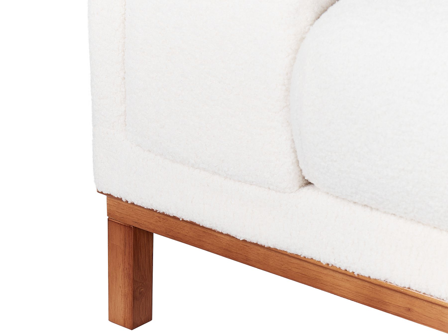4 Seater Boucle Sofa Off-White VENG