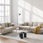 2 Seater Fabric Sofa Taupe SKIVE