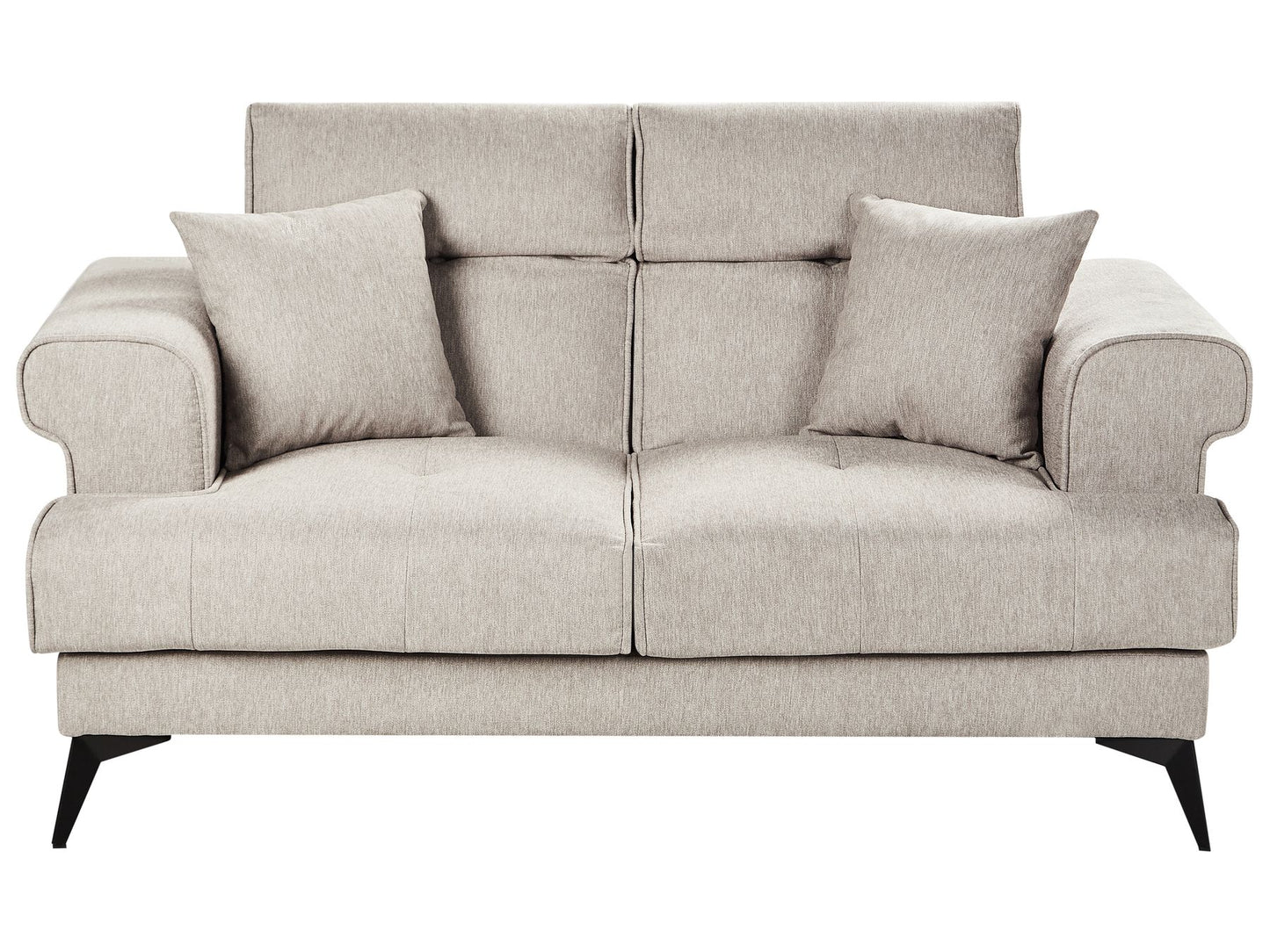 2 Seater Fabric Sofa Taupe SKIVE
