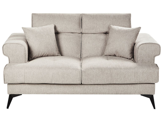 2 Seater Fabric Sofa Taupe SKIVE