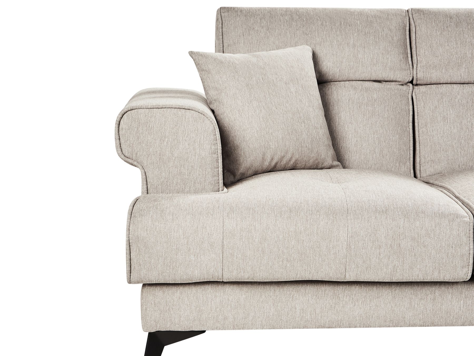 2 Seater Fabric Sofa Taupe SKIVE