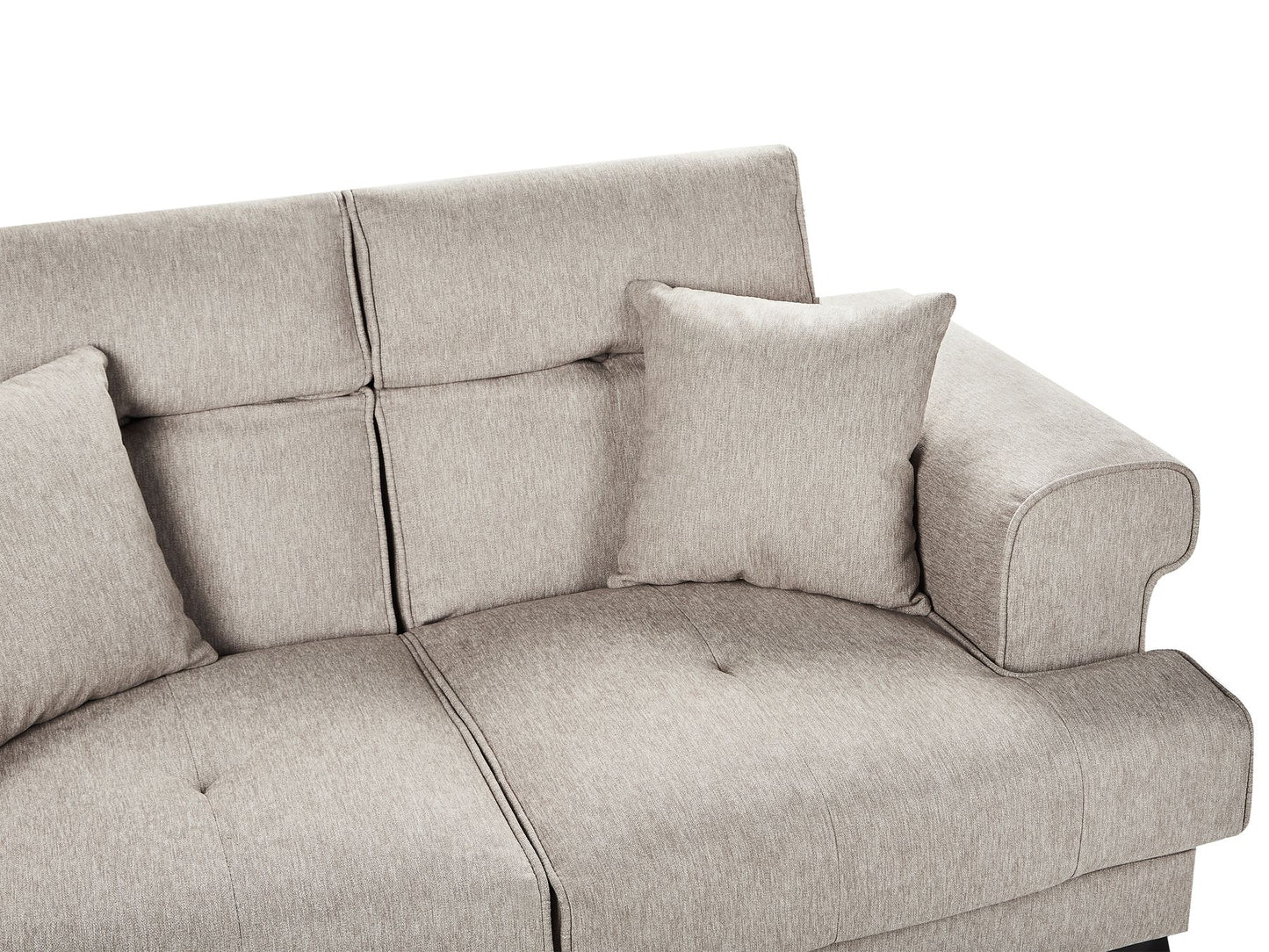2 Seater Fabric Sofa Taupe SKIVE