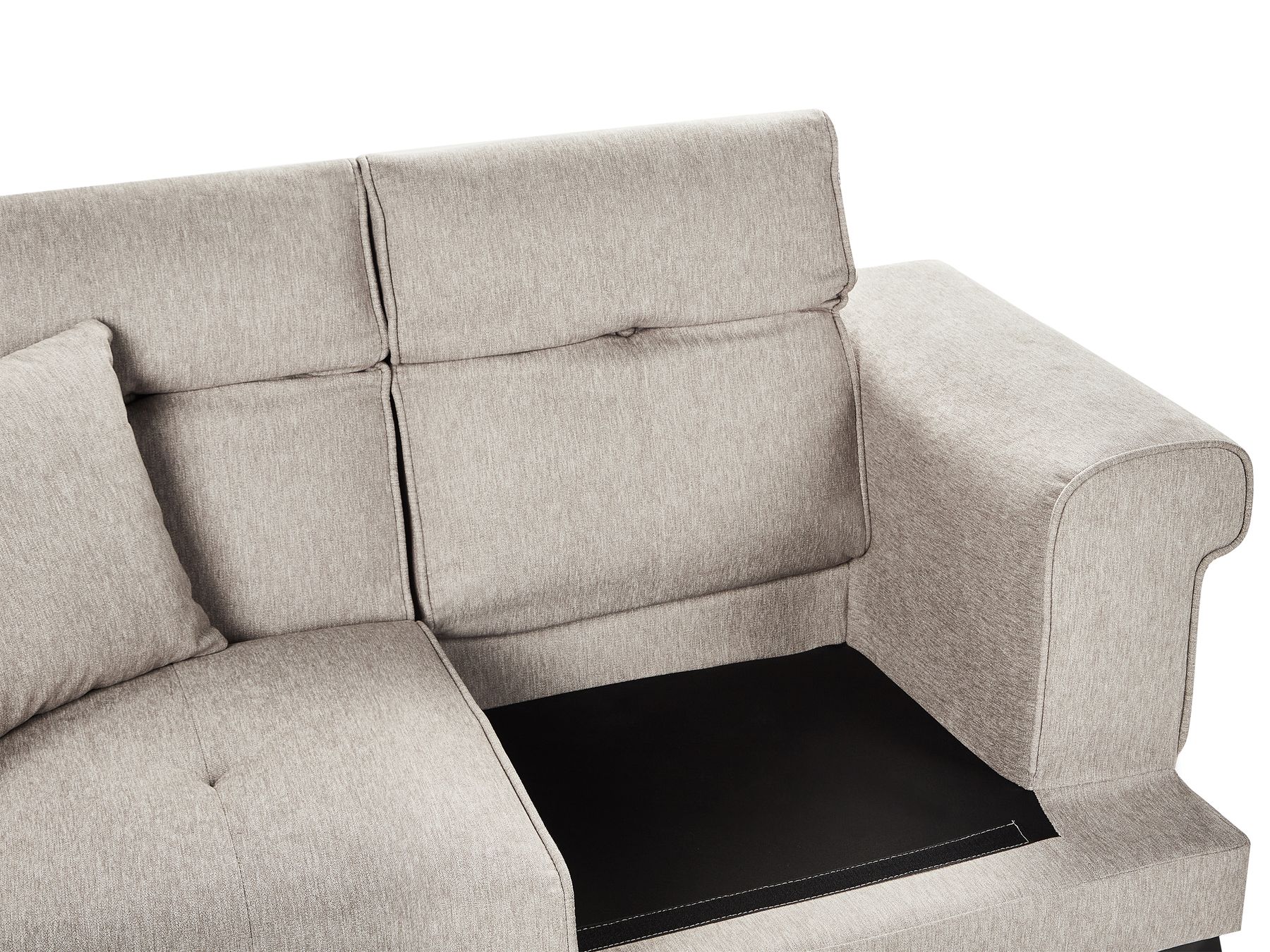 2 Seater Fabric Sofa Taupe SKIVE