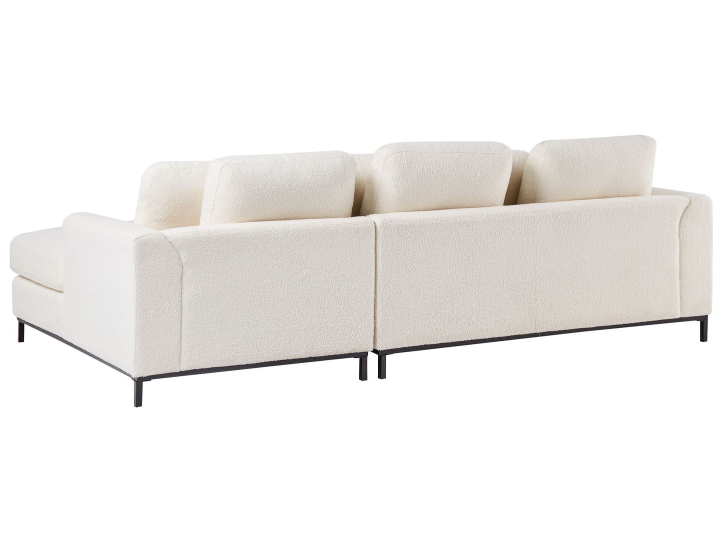 Corner Sofa OSLO Boucle White 4 Seater Left Hand