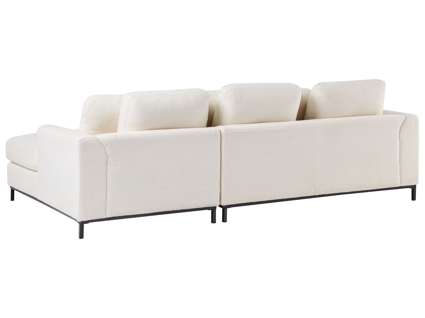 Corner Sofa OSLO Boucle White 4 Seater Left Hand