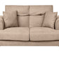 2 Seater Fabric Sofa Light Brown SKIVE