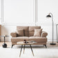 2 Seater Fabric Sofa Light Brown SKIVE