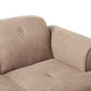 2 Seater Fabric Sofa Light Brown SKIVE