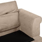 2 Seater Fabric Sofa Light Brown SKIVE