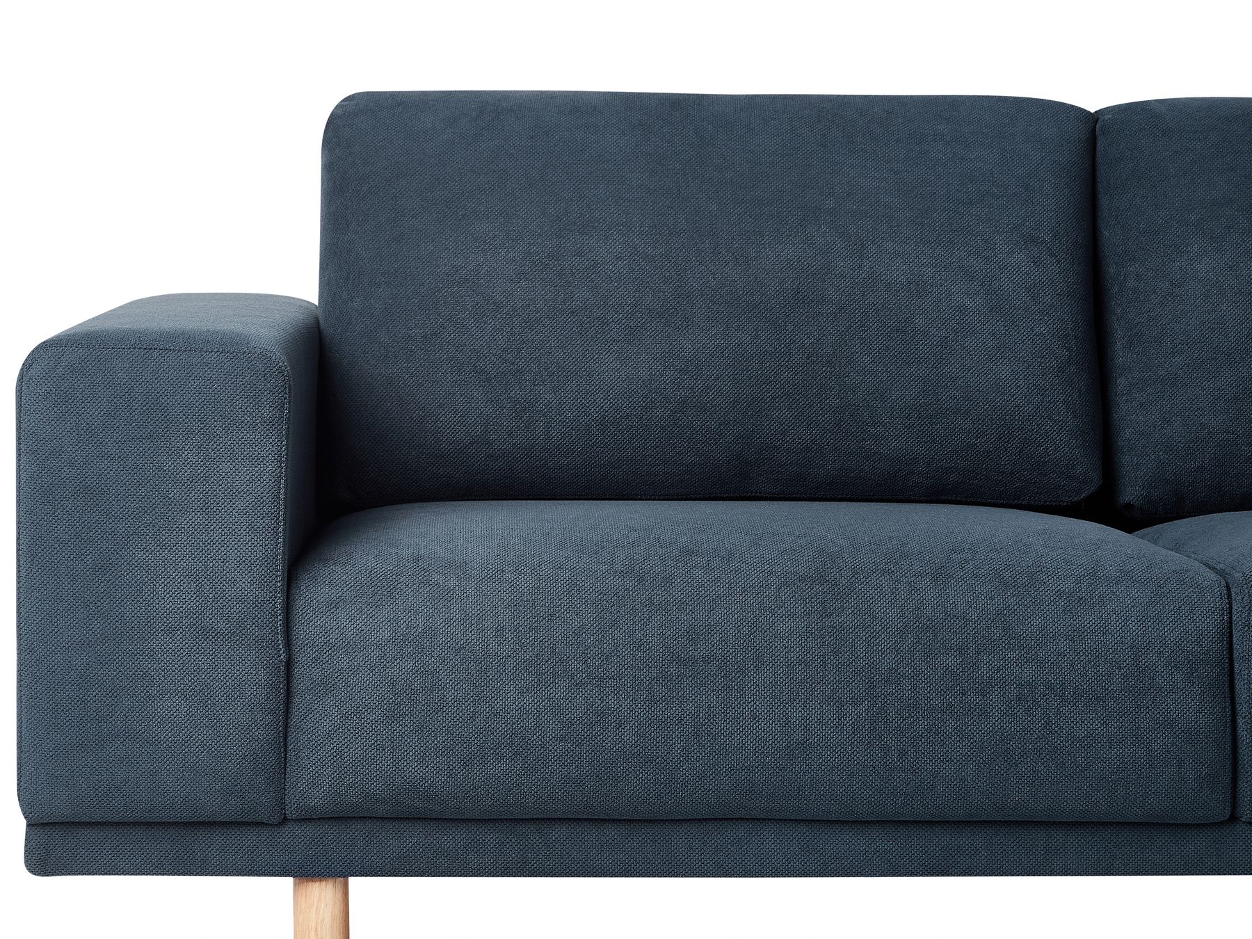 3 Seater Fabric Sofa Blue NIVALA