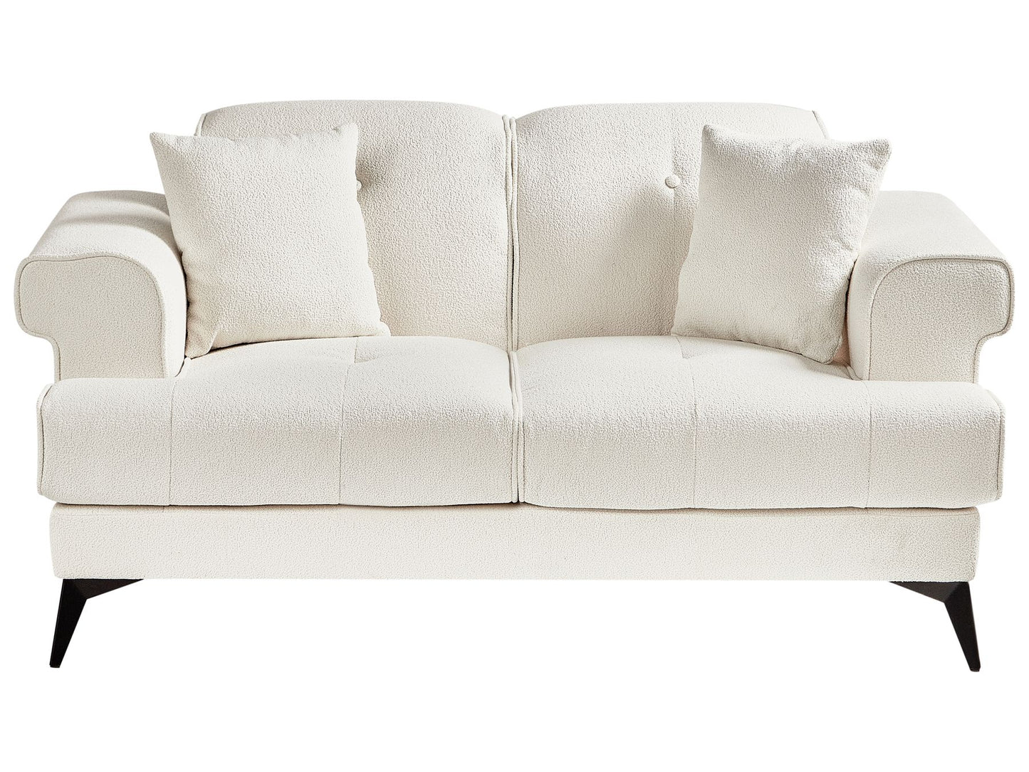 2 Seater Boucle Sofa White SKIVE