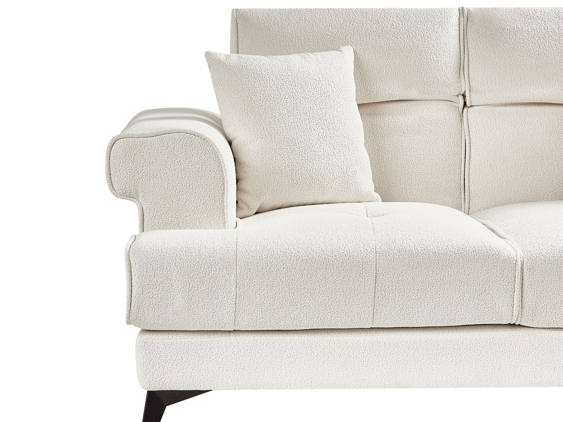 2 Seater Boucle Sofa White SKIVE