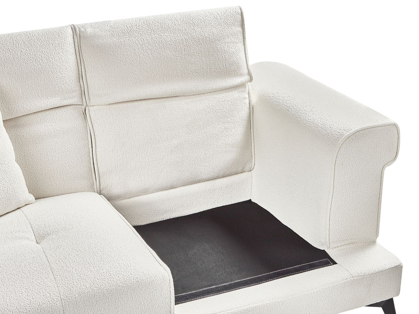 2 Seater Boucle Sofa White SKIVE