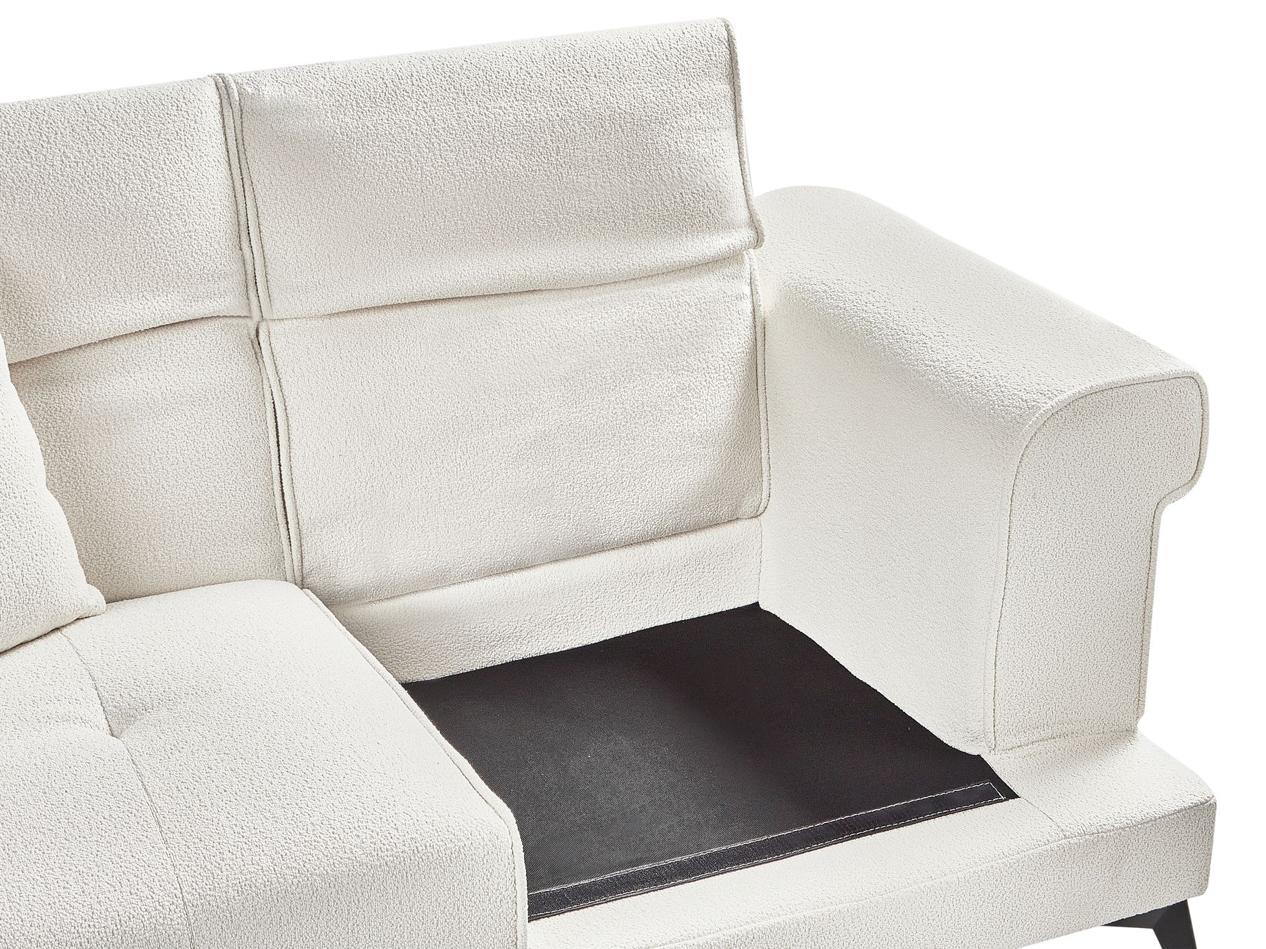 2 Seater Boucle Sofa White SKIVE