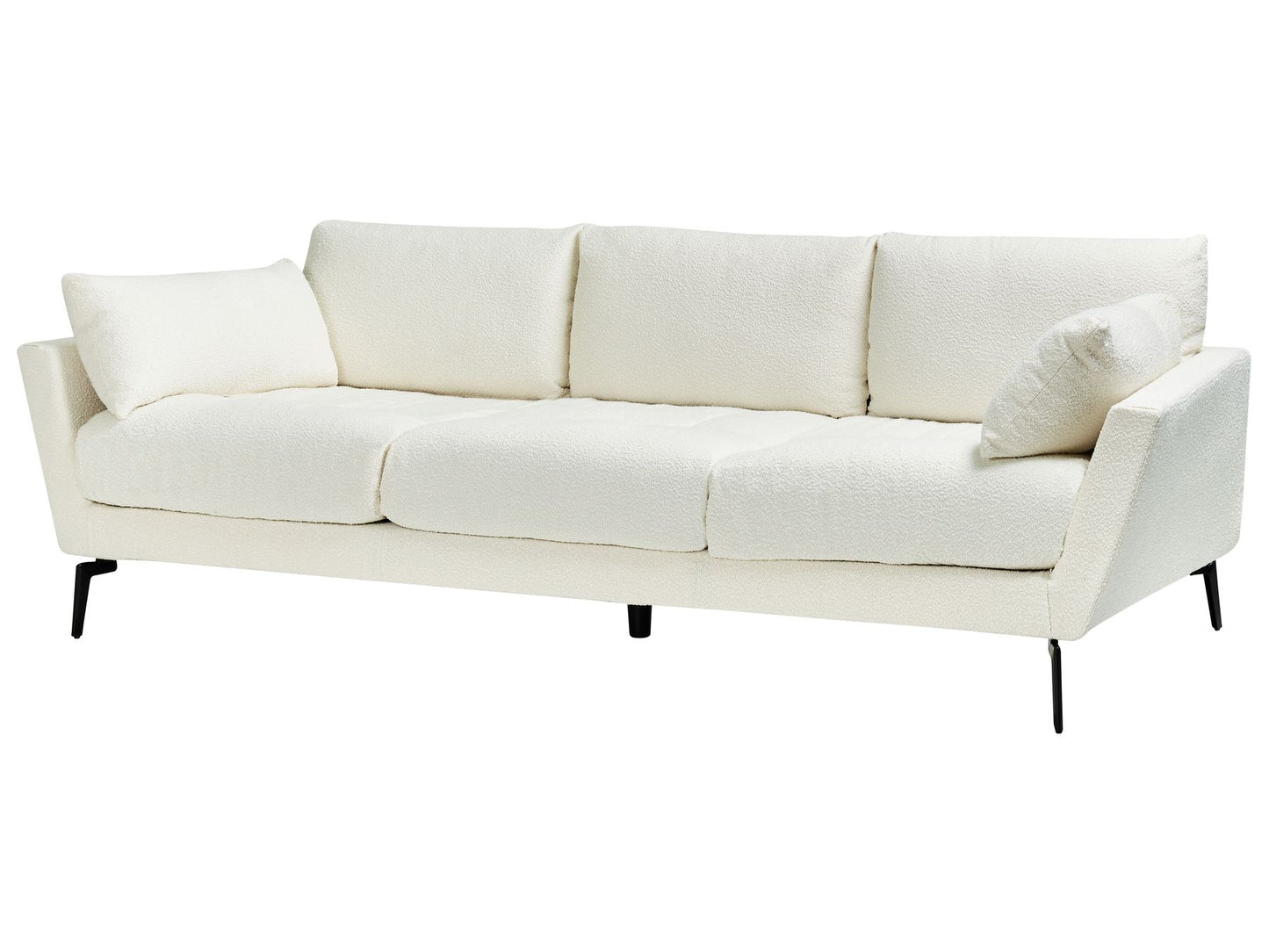 4 Seater Boucle Sofa White NENOLA