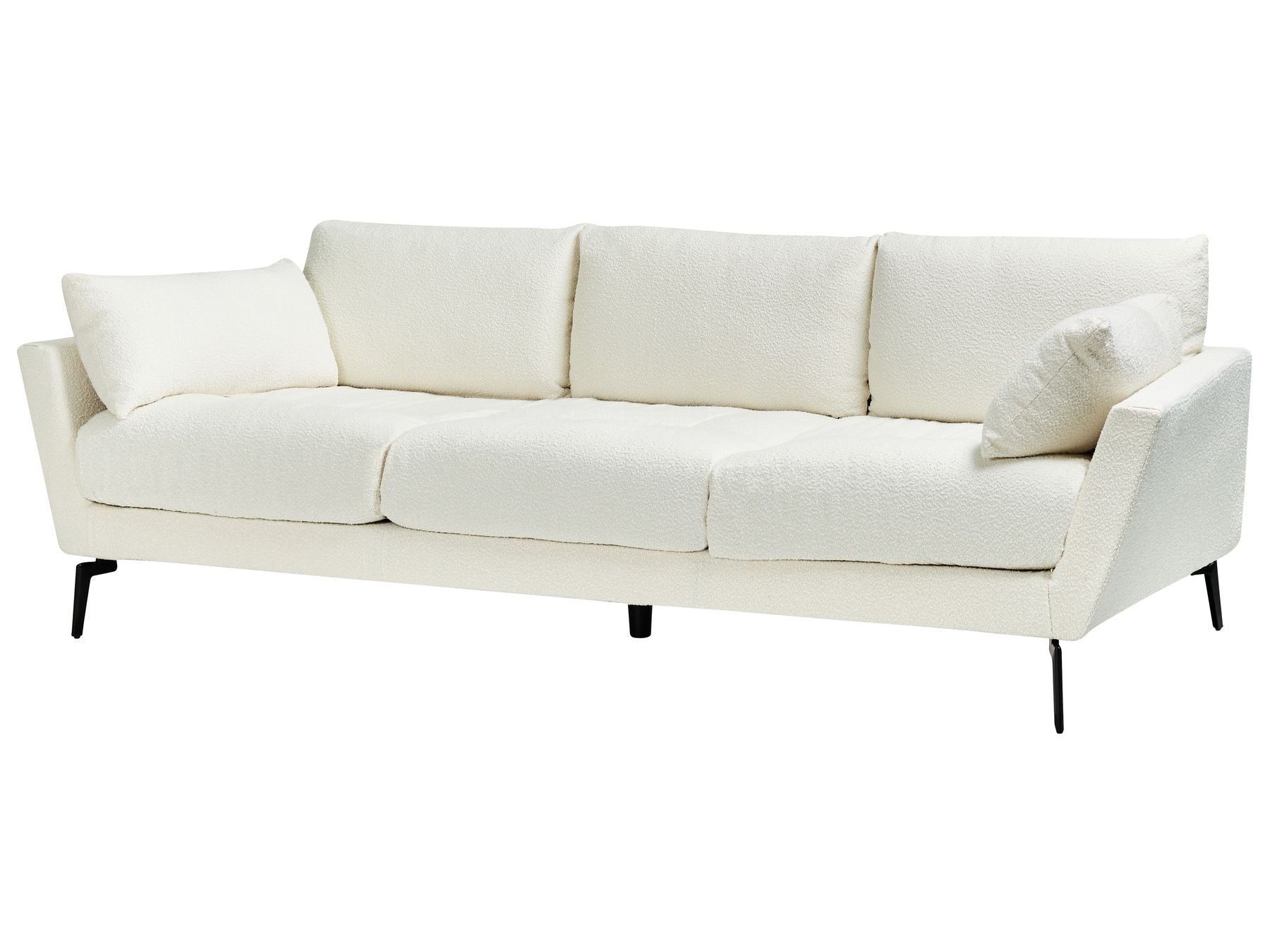 4 Seater Boucle Sofa White NENOLA