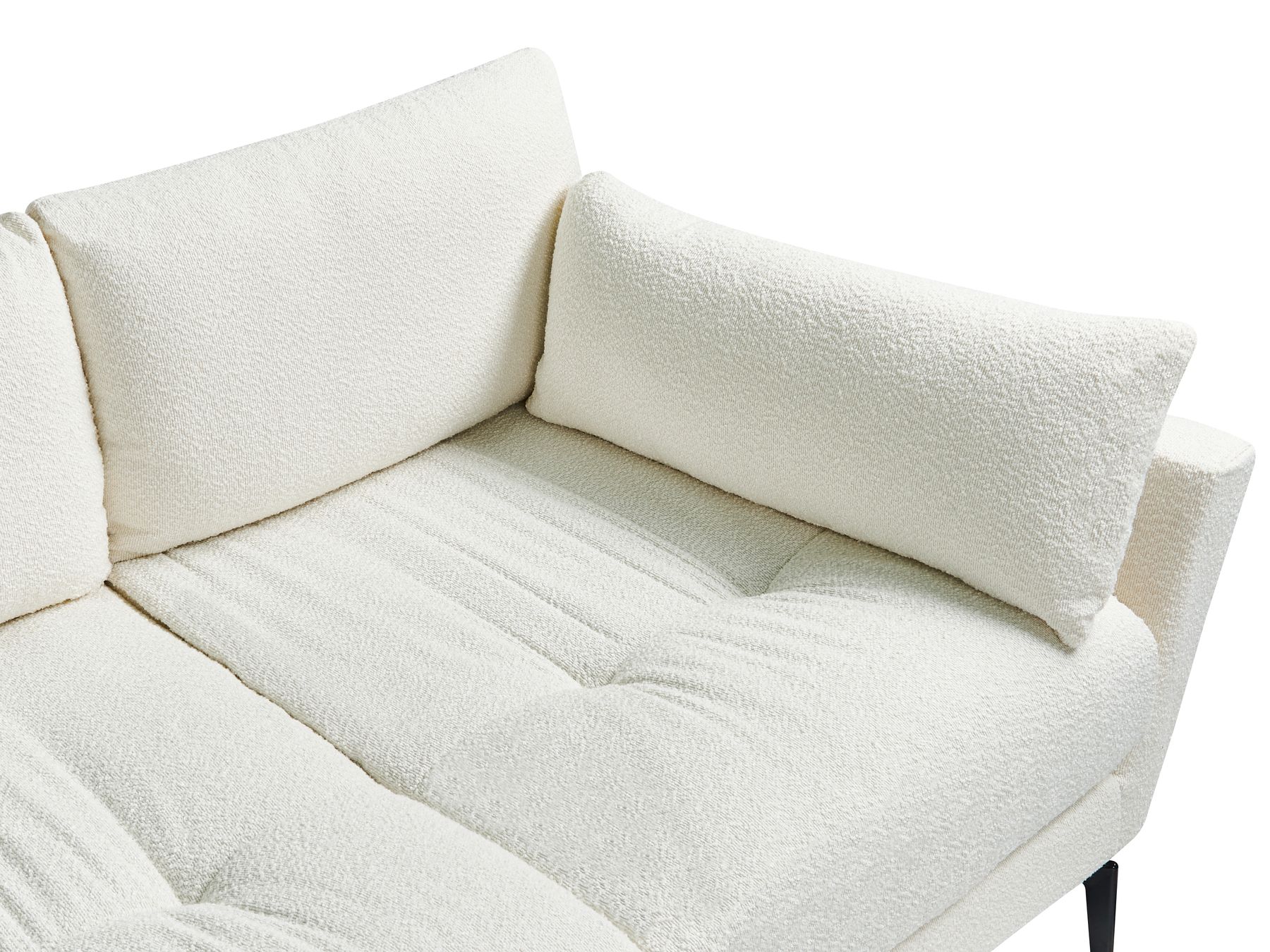 4 Seater Boucle Sofa White NENOLA
