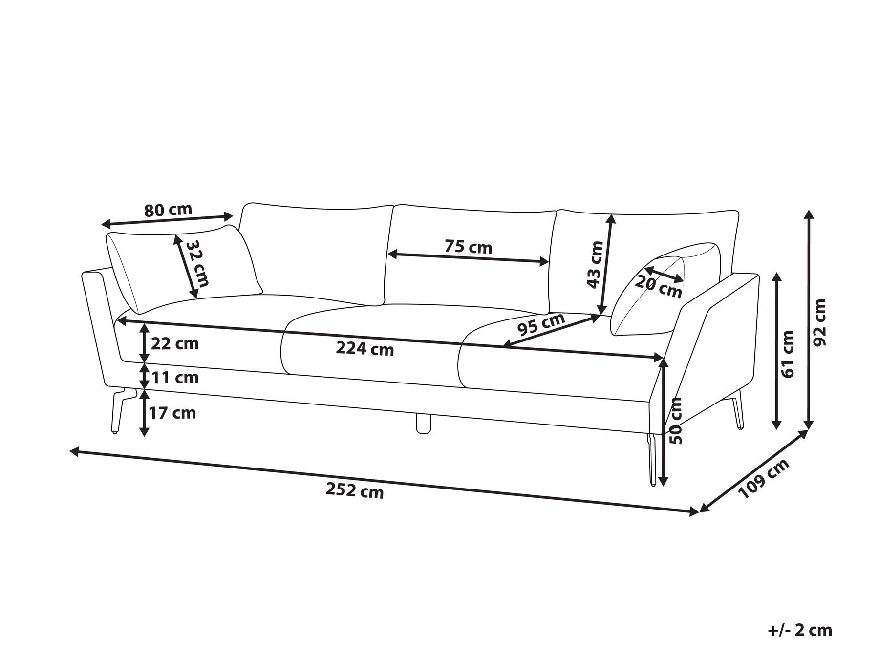 4 Seater Boucle Sofa White NENOLA